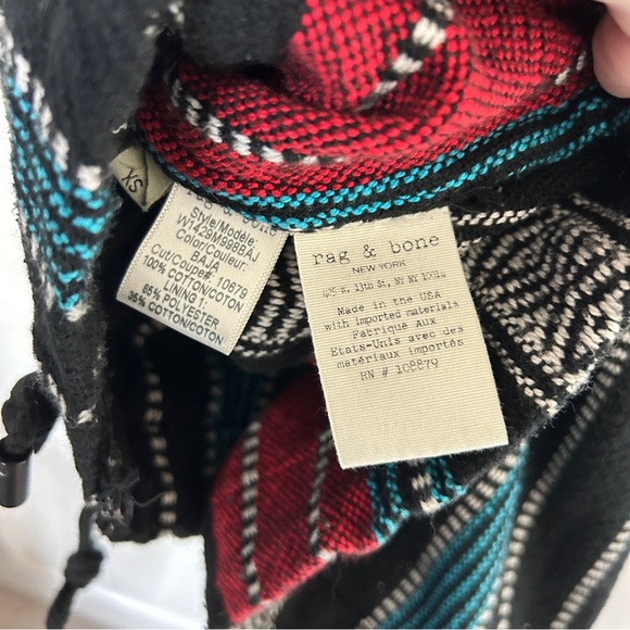 Rag & Bone Baja Beach Oversized Hoodie Women’s XS Full Zip Casual Boho Hippie - Picture 9 of 11